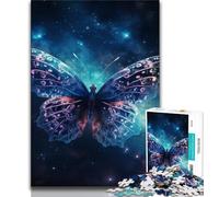 Rompecabezas de 1000 Piezas para Adolescentes diseño de Mariposas y Galaxias Ideal para Juegos educativos decoración del hogar colección de Artistas Bellas Artes (50x75cm)