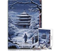 Rompecabezas de 1000 Piezas para Adolescentes, diseño de monasterio japonés, Pixel Art, Juego Educativo Familiar Que Mejora la Memoria, Regalos de cumpleaños, tamaño 38x26cm