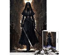 Rompecabezas de 1000 Piezas para Adolescentes diseño de Monja guerrera Juguetes de Bricolaje Regalos para Mujeres y Hombres Juego práctico colección de Artistas Bellas Artes tamaño 38x26cm