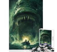 Rompecabezas de 1000 Piezas para Adolescentes diseño de Monstruos Marinos Juguete Educativo Regalo para cumpleaños Juegos relajantes Adecuado para decoración de Escritorio tamaño 38x52cm