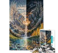 Rompecabezas de 1000 Piezas para Adolescentes diseño de montaña alada de la Naturaleza Ideal para Adultos Juguete antiestrés para la diversión Familiar y para ejercitar el Cerebro (tamaño 38x52cm)