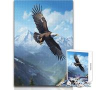 Rompecabezas de 1000 Piezas para Adolescentes, diseño de montañas del águila, Juego difícil, Obra de Arte, Regalo, tamaño 50x75cm