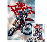 Rompecabezas de 1000 Piezas para Adolescentes diseño de Motocross sin Miedo Juego Relajante con Piezas de Formas aleatorias Que se entrelazan por Completo tamaño 50x75cm