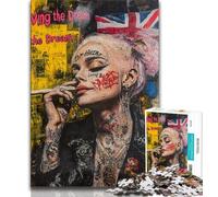 Rompecabezas de 1000 Piezas para Adolescentes diseño de Mujeres británicas Juego de ingenio decoración de Pared cumpleaños y Navidad 38x26cm