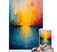 Rompecabezas de 1000 Piezas para Adolescentes diseño de Naturaleza Pintura al óleo Juguetes antiestrés Regalo de cumpleaños para Juegos educativos Actividades Divertidas en casa tamaño 38x26cm