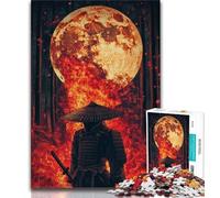 Rompecabezas de 1000 Piezas para Adolescentes, diseño de Ninja bajo la Luna, Ideal para Decorar el hogar y el Escritorio (tamaño 75x50cm)