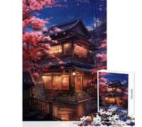 Rompecabezas de 1000 Piezas para Adolescentes diseño de Noche de Paz decoración del hogar Juguetes Ideas de Regalo Juego de ingenio con póster a Juego y Hoja de Trivia tamaño 38x26cm