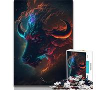 Rompecabezas de 1000 Piezas para Adolescentes, diseño de Nube Estable y Tauro, Ideal para aliviar el estrés, Pasar el rato y Decorar el hogar (tamaño 38x26cm)