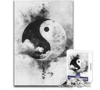 Rompecabezas de 1000 Piezas para Adolescentes, diseño de Nubes Yin Yang, cumpleaños, Obra de Arte, tamaño 38x26cm