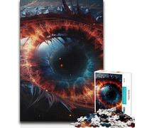 Rompecabezas de 1000 Piezas para Adolescentes, diseño de Ojo de Dragón de Fuego, desafío difícil, Regalo de cumpleaños para Mayores de 14 años, Juego de Rompecabezas ofrecido, 50x75cm