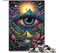 Rompecabezas de 1000 Piezas para Adolescentes, diseño de Ojo psicodélico Juego Intelectual Que fomenta el Amor en Pareja a Partir de los 14 años 50x75cm