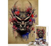 Rompecabezas de 1000 Piezas para Adolescentes diseño de Oni Samurai No 1 Ideal para Decorar el hogar Juego Familiar interacción Entre Padres e Hijos tamaño 50x75cm