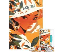 Rompecabezas de 1000 Piezas para Adolescentes diseño de Orange Lady Juguetes adictivos para Cultivar la Paciencia Juegos Divertidos para Toda la Familia Excelentes Regalos y Juguetes (tamaño 38x26cm)