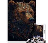 Rompecabezas de 1000 Piezas para Adolescentes diseño de Oso Imaginario antiestrés Regalo de cumpleaños Juego Educativo para ejercitar el Cerebro (tamaño 38x52cm)