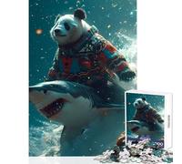 Rompecabezas de 1000 Piezas para Adolescentes diseño de Oso Panda Juguetes antiestrés Regalos de Amigo Invisible Juego Imposible Ayuda a ejercitar el Cerebro tamaño 38x26cm