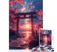 Rompecabezas de 1000 Piezas para Adolescentes diseño de Paisaje japonés Sakura Juguete Educativo Regalo de Amigo Secreto Juego Educativo colección de Artistas Bellas Artes tamaño 38x26cm