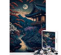 Rompecabezas de 1000 Piezas para Adolescentes diseño de Paisaje Lunar japonés Juguete Educativo Regalo de Amigo Secreto Juego Educativo colección de Artistas Bellas Artes tamaño 50x75cm