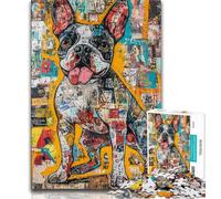 Rompecabezas de 1000 Piezas para Adolescentes, diseño de Perro bóxer Ayuda a ejercitar el Cerebro Juguetes adictivos para Cultivar la Paciencia Regalo de cumpleaños (75x50cm)