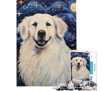 Rompecabezas de 1000 Piezas para Adolescentes diseño de Perro de montaña de los Pirineos Ideal para decoración del hogar Toda la Familia (38x52cm)