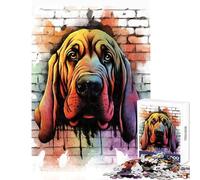 Rompecabezas de 1000 Piezas para Adolescentes diseño de Perro de Sangre Grafiti Juguetes antiestrés Grandes Regalos y Juguetes Juego Familiar interacción Entre Padres e Hijos tamaño 50x75cm