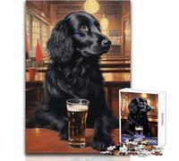 Rompecabezas de 1000 Piezas para Adolescentes, diseño de Perro Perdiguero de Cerveza, desafío único, Divertido y Divertido, Obra de Arte, Regalo, tamaño 38x52cm