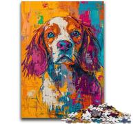 Rompecabezas de 1000 Piezas para Adolescentes, diseño de Perro Spaniel de Picardía, Ideal para aliviar el estrés, desafío difícil, decoración del hogar (38x26cm)