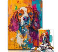 Rompecabezas de 1000 Piezas para Adolescentes, diseño de Perro Spaniel de Picardía, para Adultos, Juegos educativos, decoración del hogar, Regalo de cumpleaños, Arte Mural, 26x38cm