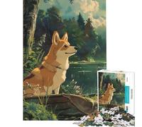 Rompecabezas de 1000 Piezas para Adolescentes diseño de Perro Tranquilo en el Bosque Ideal para Juegos educativos y desafiantes Un Regalo Divertido y práctico (Tamaño 50x75cm)