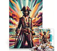 Rompecabezas de 1000 Piezas para Adolescentes diseño de Piratas Estilo Pop Art Juego de ingenio difícil y desafiante Toda la Familia 38x52cm