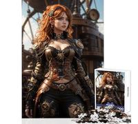 Rompecabezas de 1000 Piezas para Adolescentes diseño de Piratas Steampunk decoración del hogar Juguetes Regalo Divertido Juego práctico Cada Pieza es única - Tamaño 50x75cm