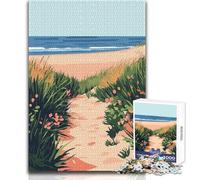 Rompecabezas de 1000 Piezas para Adolescentes,diseño de Playa del océano Atlántico,ilustración de Arte Minimalista,Juego Educativo Familiar,análisis y lógica,Juguete Educativo,tamaño 38x52cm
