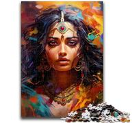 Rompecabezas de 1000 Piezas para Adolescentes, diseño de Princesas Indias, para Adultos, Divertidos Juegos de decoración de Pared, cumpleaños y Navidad (26x38cm)