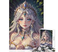 Rompecabezas de 1000 Piezas para Adolescentes diseño de Reina de Lujo Real decoración del hogar Juguetes Regalo de cumpleaños Juego de ingenio Lista de Deseos con Papá Noel tamaño 38x52cm