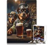 Rompecabezas de 1000 Piezas para Adolescentes, diseño de Rottweiler, Perro cervecero, Ideal para un pasatiempo Tranquilo en Interiores, Juguete de Corte de precisión Superior, tamaño 38x26cm