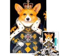 Rompecabezas de 1000 Piezas para Adolescentes diseño de Royal Corgi Juguetes adictivos para Cultivar la Paciencia Juego de ingenio Decoración Gran Regalo (Tamaño 38x26cm)