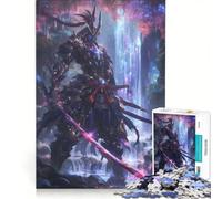 Rompecabezas de 1000 Piezas para Adolescentes, diseño de samurái de Cristal, Juegos Divertidos para Entrenar la Mente y Las Manos, un desafío único 50x75cm