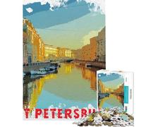 Rompecabezas de 1000 Piezas para Adolescentes diseño de San Petersburgo Juguete antiestrés desafío de análisis y lógica para completar (tamaño 38x26cm)