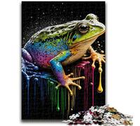 Rompecabezas de 1000 Piezas para Adolescentes, diseño de Sapo, Colorido, antiestrés, desafiante, decoración única para el hogar y Regalos, 50x75cm