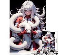 Rompecabezas de 1000 Piezas para Adolescentes diseño de Serpiente Blanca para decoración del hogar Regalo para Mujeres y Hombres Juego Educativo para Mejorar el Amor en Pareja tamaño 38x52cm