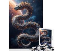 Rompecabezas de 1000 Piezas para Adolescentes diseño de Serpiente cósmica Ideal para Decorar el hogar Regalo de cumpleaños Juego Educativo Cada Pieza es única tamaño 38x52cm