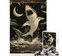 Rompecabezas de 1000 Piezas para Adolescentes diseño de tiburón Blanco Cartas del Tarot Juguete Educativo Regalo de cumpleaños Juegos Divertidos colección de Artistas Bellas Artes tamaño 38x52cm