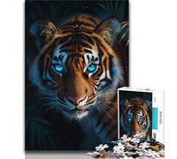 Rompecabezas de 1000 Piezas para Adolescentes, diseño de Tigre de la Jungla, Ideal para aliviar el estrés, un desafío difícil, decoración única para el hogar y Regalos, 50x75cm