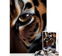 Rompecabezas de 1000 Piezas para Adolescentes diseño de Tigre en Primer Plano para decoración del hogar Juguetes Regalo de cumpleaños Juego de ingenio Lista de Deseos con Papá Noel tamaño 50x75cm