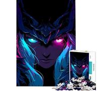 Rompecabezas de 1000 Piezas para Adolescentes diseño de Valkiria Neón Juegos relajantes Juguete Educativo desafío Regalo de cumpleaños análisis y lógica (tamaño 38x26cm)