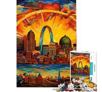 Rompecabezas de 1000 Piezas para Adolescentes diseño de vidrieras de San Luis Juegos de relajación análisis y lógica cumpleaños (tamaño 50x75cm)