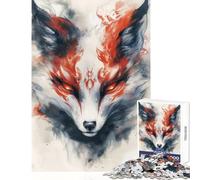 Rompecabezas de 1000 Piezas para Adolescentes diseño de Zorro Blanco Juego Educativo interacción Entre Padres e Hijos tamaño 38x52cm