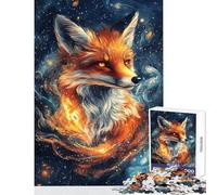 Rompecabezas de 1000 Piezas para Adolescentes diseño de Zorro cósmico y Misterio Ideal para Adultos Juguete Decorativo para Pared Divertido y con Humor Un Gran Regalo para los Amantes