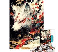 Rompecabezas de 1000 Piezas para Adolescentes diseño de Zorro Kitsune Ideal para Pintar Hacer tú Mismo para Pasar el Tiempo en casa Durante Las Vacaciones e interactuar con tu Hijo