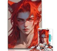 Rompecabezas de 1000 Piezas para Adolescentes diseño de Zorro y Hombre Ideal para Adultos y Adolescentes Juguetes educativos y Juegos Familiares Que fomentan el Amor en Pareja (38x26cm)