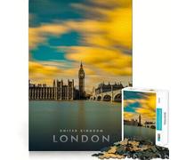 Rompecabezas de 1000 Piezas para Adolescentes,diseño del Big Ben de Londres,decoración de Corte preciso,Juguete para ejercitar la Mente,Juego de Paz,Regalo Divertido de Navidad (38x26cm)